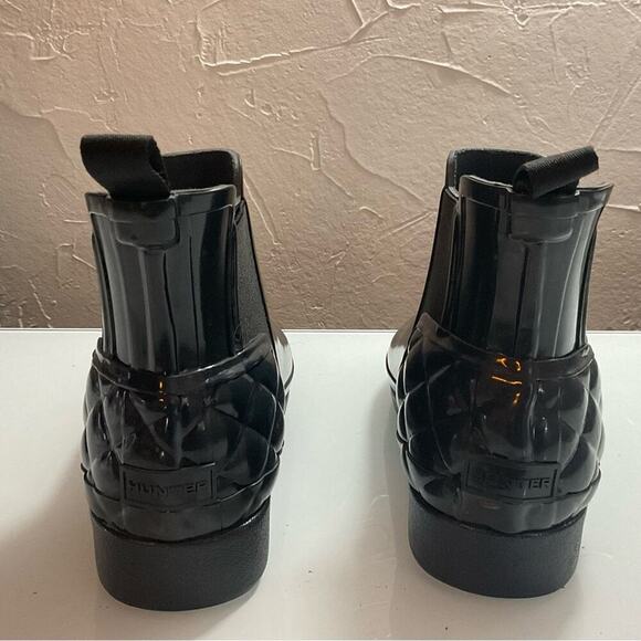 Hunter Chelsea Quilted Rain Boots Women’s Dark Slate Grey 6 Original Refined - Picture 6 of 8